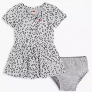 Levi’s Leopard Dress and Bloomers, Size 12 months